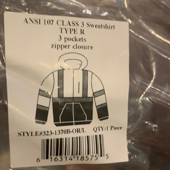 New Safety High-Visibility Orange Jacket - Picture 2 of 7